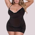 thumbnail image 2 of Women Sheer Nightdress See Through Glamour Lace Dress Nightgown Sleepwear Sexy Lingerie Plus Size, 2 of 3
