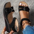 thumbnail image 4 of Mostsola Womens Sandals Adjustable Open Toe Platform Wedges Breathable Orthopedic Walking Sandals, 4 of 8