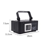 DJ Party Lights, 3D Animation RGB Stage Lighting, DMX512 Music Sound Activated Disco Projector Lights, Remote Control Beam Effect Scan Light for Bar Wedding Nightclub Live Show