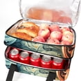 thumbnail image 5 of Hearts Battle Double Layered Insulated Lunch Bag with Two Compartments, Large Capacity, Handheld Portable Lunch Bag for Refrigerated Meals - 7.1x11.4x16.1 Inches, 5 of 6