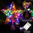 thumbnail image 3 of Adorno para árbol de Navidad, ratán, natural, con 50 luces LED, 3 of 7
