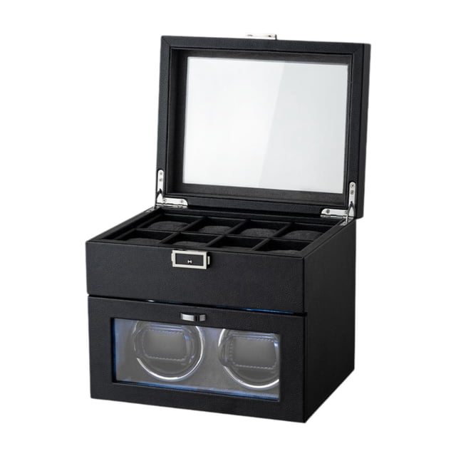 Regalo de enrollador automático de reloj, hombres y mujeres con estuche de almacenamiento ligero, caja de reloj, para relojes mecánicos de pulsera Estilo A