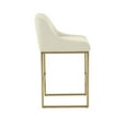 thumbnail image 5 of Lisa Cream Pleated Velvet Counter Stool, 5 of 6