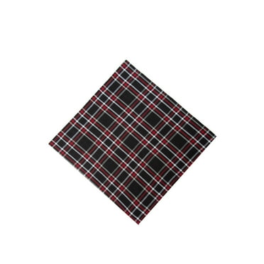Poinsettia Plaid Woven Napkin Set of 6