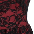 thumbnail image 5 of IWRICH Women's Gothic Party Dress Mesh Floral Embroidery A-Line Swing Dress Wedding Prom Dress Halloween Evening Gown, 5 of 6