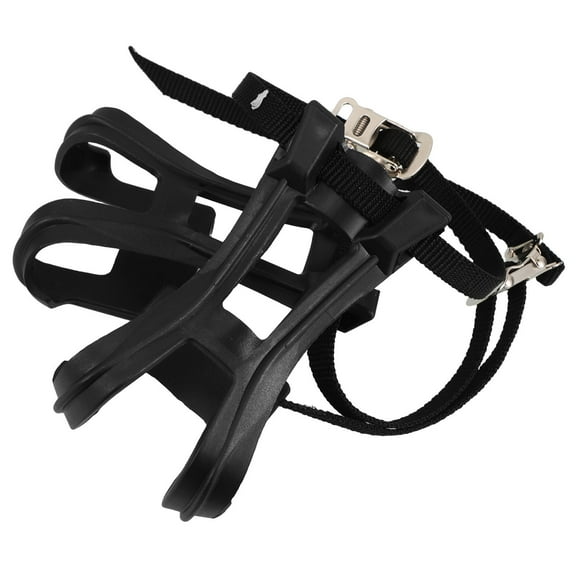MLINS 2pcs Bike Pedal Toe Cages And Straps For Exercise Bike Comfortable Anti-Slip Pedal Straps Fixation Protection For City Mountain Cycling Accessories