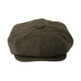 thumbnail image 3 of Men's Herringbone Wool Blend Tweed Newsboy Ivy Cap Snap Brim Gatsby Hat, 3 of 10