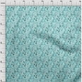 thumbnail image 4 of oneOone Silk Tabby Turquoise Blue Fabric Florals Sewing Craft Projects Fabric Prints By Yard 42 Inch Wide, 4 of 4