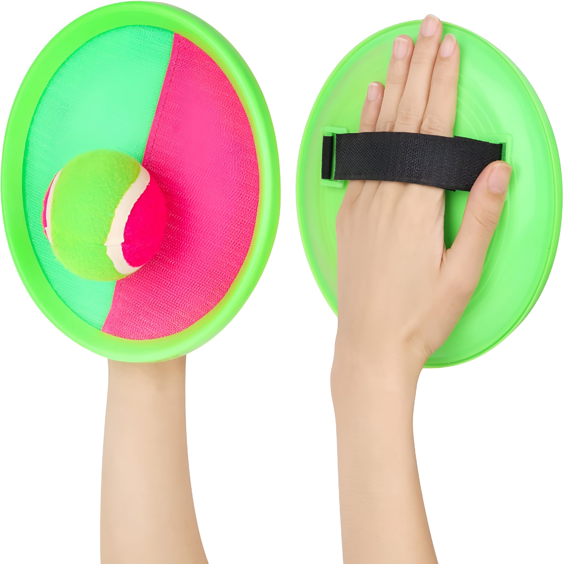 BESTSKY Toss and Catch Ball Set Catch Game Toys with 4 Paddles 6 Balls and 1 Storage Bag,Ball Sports Toys for Kids and Adults Family School Outdoor Games,Beach Playground Yard Games Supplies