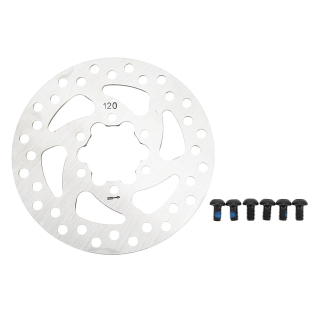 Freno de disco para patinete eléctrico, 6 orificios de acero inoxidable con 6 tornillos, Rotor de freno de disco para patinete de repuesto YUNYI BRAND Deportes