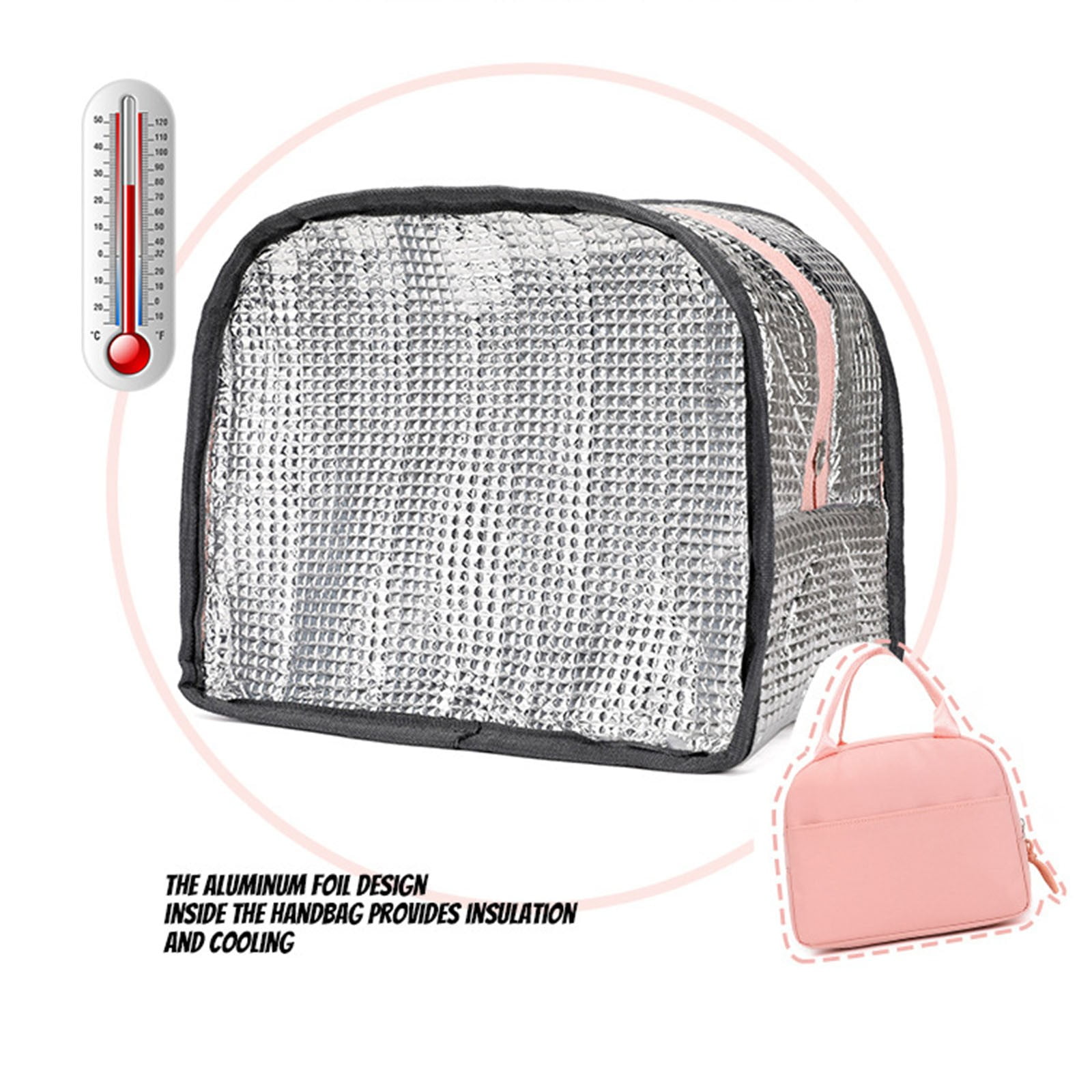Modstep 3pcs Schoolbags and Insulated Lunch Bag for Students Women Medium Computer Backpack and Zipper Pocket Set for Gift White