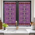 thumbnail image 3 of Purple Boho Window Privacy Film, Country Abstract Geometric Ethnic Aesthetic Static Cling UV Sun Blocking Tint Film Heat Control Windows Films for Bedroom Bathroom, Window Stickers 17.7"x39.3", 3 of 8