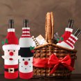 thumbnail image 2 of Fundas tejidas para botellas de vino, decoraciones navideñas, mangas para botellas de vino tinto champán, ropa, 2 uds. Rojo Verde, 2 of 7