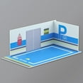 thumbnail image 4 of Milaget Car Model Diorama Parking Lot 1/24 Easy Assemble Simulation Scene for Automobile F, 4 of 6