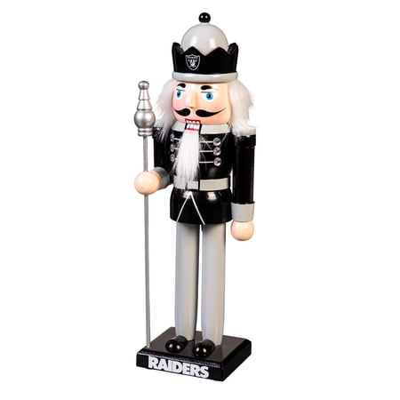 Las Vegas Raiders 12 Wooden Nutcracker Statue