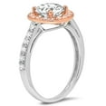 thumbnail image 2 of 2.37 ct Brilliant Round Cut Real Genuine Natural Diamond VS1-VS2 I-J 18K White Rose Gold Halo Promise Wedding Statement Engagement Designer Ring size 6.5, 2 of 7