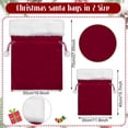 thumbnail image 4 of Bolsas navideñas de terciopelo para Papá Noel, 2 piezas, color burdeos, 4 of 5