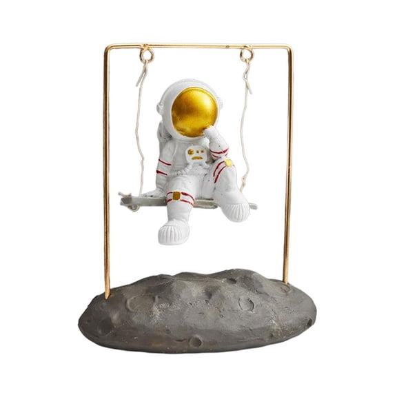 Astronaut Figurine Resin Moon Spaceman Model Ornament Car Interior Figure for Astronaut Topper Table Decorations - Style 2