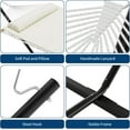 thumbnail image 4 of WildBreak Flat Double Hammock, with Steel Stand & Carry Bag, 143.7 x 36.2 x 43.3", Off-white, 4 of 9