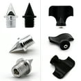 thumbnail image 3 of 48 PCS 6.4mm 1/4 inch Ultra-Light Hollow-Out Steel Pyramid Track Spikes Spike Replacements 0.4 grams for Sprint Running, Cross Country, Include Wrench, 3 of 8