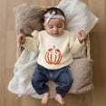thumbnail image 5 of XQYLOS Baby Girl Halloween Sweater, Pumpkin Embroidered Knit Pullover, Chunky Long Sleeve Cute Top, Cozy Fall Winter Clothes for Toddler Kids, 5 of 9