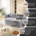 thumbnail image 5 of Miniyam 78.7" Wide Convertible Corduroy Sofa Bed, Tufted Futon Couch with No Assembly for Small Spaces, Gray, 5 of 8