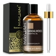 thumbnail image 2 of MAYJAM 100ML Sandalwood Essential Oils, 3.38FL.OZ Pure Essential Oils Perfect for Aromatherapy Diffuser, Skin Care, Yoga, DIY Candle and Soap Making, 2 of 8