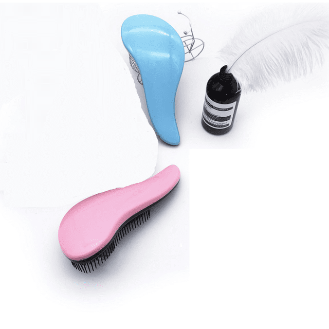 Juego económico de 2 piezas: cepillo para desenredar el cabello en húmedo, desenredador profesional sin dolor para mujeres, hombres y niños (paquete de 2, azul y rosa) Vhermosa ZJWJ325