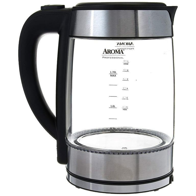 AROMA Specialty Electronics 7-Cup Glass Digital Electric Kettle with  Stainless Tea Infuser Custom AWK-165DI Reviews 2023