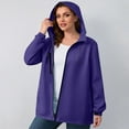 thumbnail image 4 of Ailaofu Women Rain Jacket Waterproof Active Outdoor Trench Raincoat with Hood Lightweight Plus Size, 4 of 5