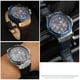 thumbnail image 4 of Correa de piel de 22 mm para reloj Giles Guess U0247g3 W0040g3 W0040g7 Correa de piel de vacuno de color azul para reloj de hombre, 4 of 5