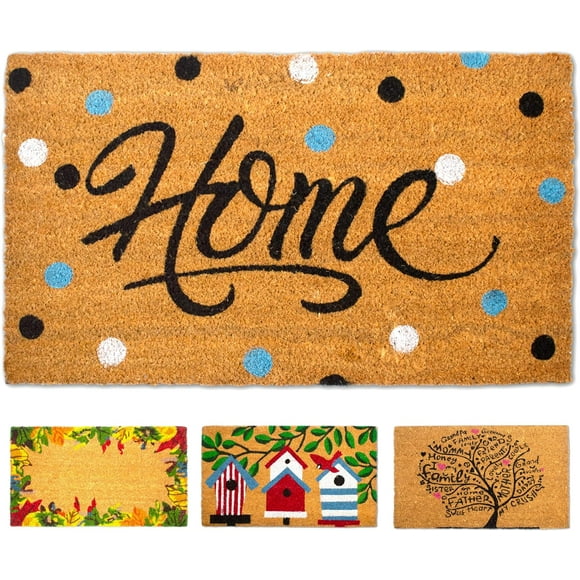 SHIQI-Coconut Doormat for Outdoor and Indoor Use, Door Mat Outdoor and Indoor, Door Mat Outdoor and Indoor, Dirt Trapper Mat Inside, Coconut Mat 40 x 70 x 1.5 cm (Home Colours)