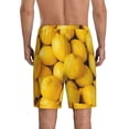 thumbnail image 4 of Lsque Ripe Yellow Lemon Mens Sleep Pajama Shorts,Short Pajama Pants, Cotton Ultra-Soft Knit-Small, 4 of 9
