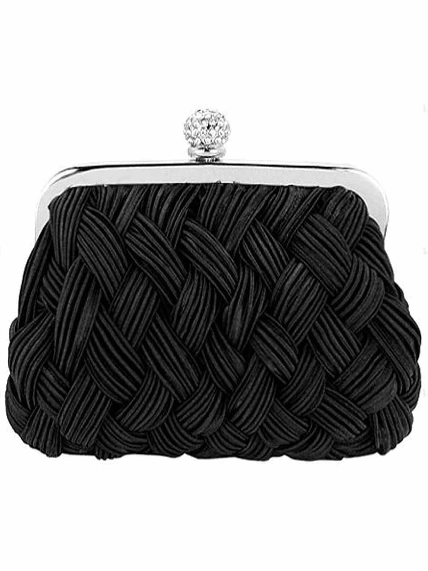 simple black clutch bag