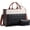 Black-beige-brown, variant on Laptop Tote Bag for Women,Waterproof Leather Work Bag for Teacher,Business Office Work Bag Briefcase,Gifts for Women