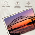 thumbnail image 6 of Elephant Stock Bourne Bridge Sunset Wall Art - Horizontal Canvas Wall Art - Living Room Wall Decor - Architecture Canvas - Gray And Orange Decor - 36" x 24", 6 of 8
