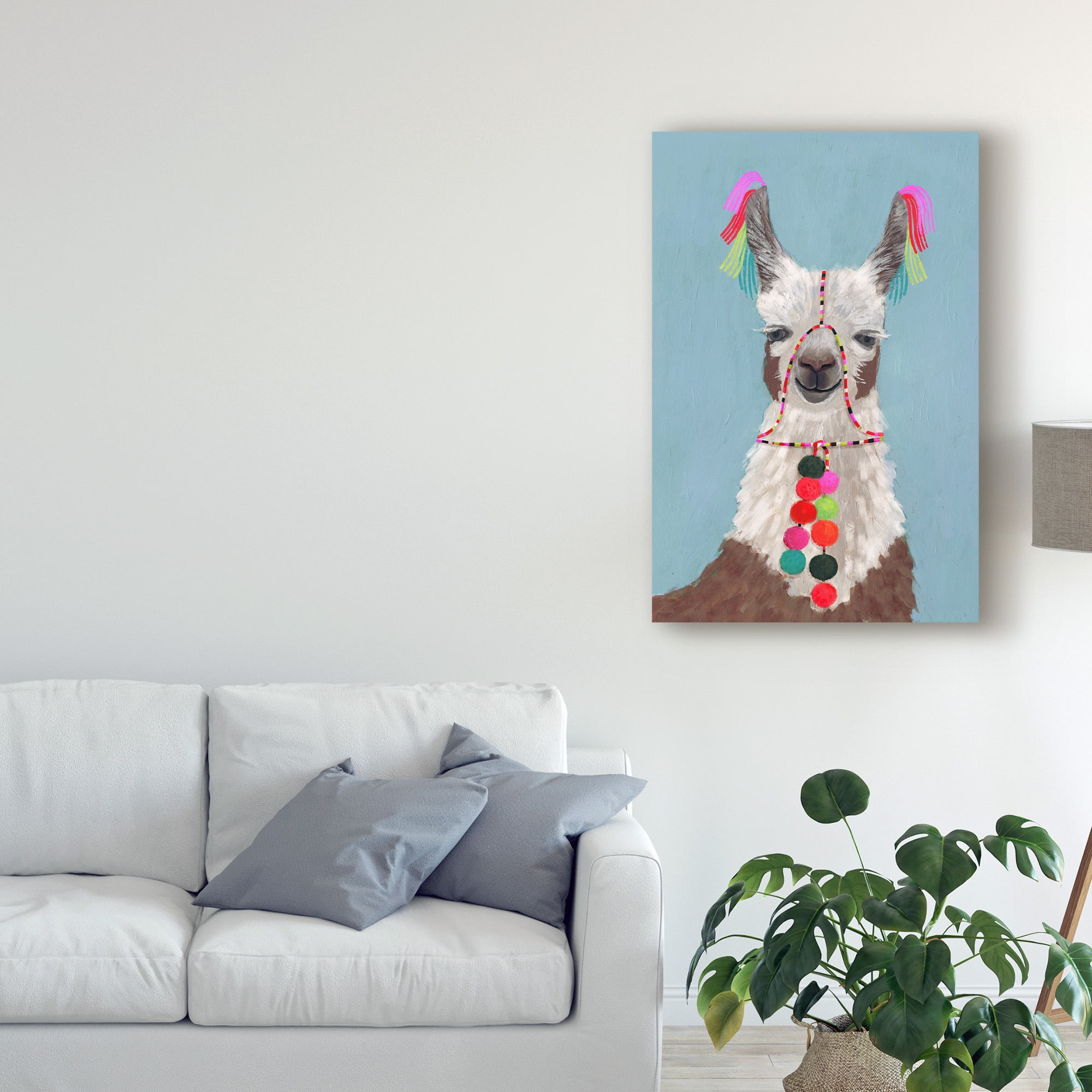 Trademark Fine Art 'Adorned Llama I' Canvas Art by Victoria Borges