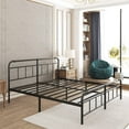 thumbnail image 3 of QFTIME 14" California King Bed Frame with Headboard and Footboard, Heavy Duty Metal Platform, Premium Steel Slat Mattress Foundation with Storage, No Box Spring Needed, 3 of 6