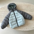 thumbnail image 5 of Bovxnpu Girls Down Jackets Kids Padded Jacket Long Sleeve Hooded Zip Pocket Warm Coat Outfits, 5 of 6
