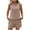Khaki, variant on ZZwxWA Women's 2 Piece Summer Cozy Knit Set Ribbed Sleeveless Tank Top Soft Matching Shorts Beach Vacation Outfits Womens Workout Athletic Suits Cool Yourself