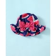 thumbnail image 4 of KIMI BEAR Newborn Baby Girls One-piece Swimsuits 3-6 Months Summer Bathing Suits Off the Shoulder Sleeveless Halter Bow Watermelon Beach Wear Holiday Rash Guard with Headband 2pcs Pink, 4 of 7