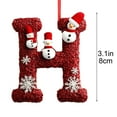 thumbnail image 3 of Surpdew 26 Letter Ornaments Christmas Tree Decoration Personalized Snowman Monogram Initial Letter M Alphabet For Tree Diy Craft Christmas Ornament, Hanging Name Tags For Xmas Tree Decor H, 3 of 6