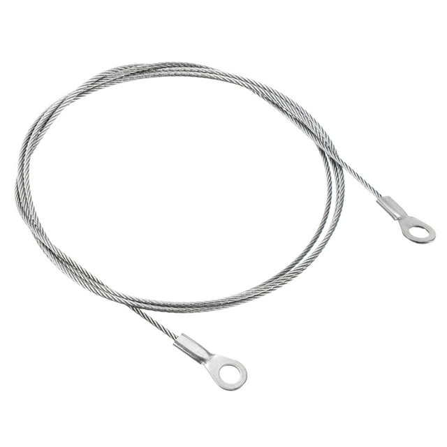 Unique Bargains 1.5mmx100cm Stainless Steel Lanyard Cable Eyelets Ended Wire Rope 6 Pack