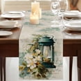 thumbnail image 3 of Table Runners 90 Inches Long Dress Scarves, Vintage Oil Light Farmhouse Coffee/Dining/Kitchen Table Runner for Living Room, Spring Flowers Leaves Candles Retro 13x90 Inch, 3 of 9