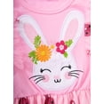thumbnail image 5 of Toddler Girls Summer Tutu Dress Tulle Dresses Rainbow Sundress with Ruffled Sleeveless & Belt Party Princess Outfit for 7-8 Years Kids, Rabbit, 5 of 11