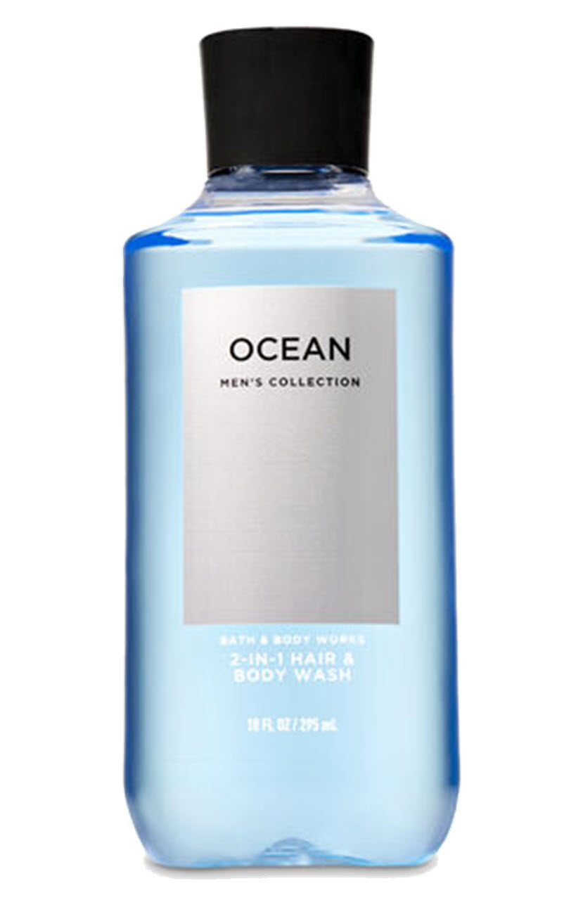 Bath  Body Works, Signature Collection 2-in-1 Hair Body Wash, Ocean For  Men, 10 Ounce