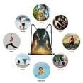 thumbnail image 6 of Wukai Firefly Forest Fox Drawstring Backpack Bag Sport Gym Sackpack Large Size String Backpack Cinch for Women Men-Small, 6 of 6
