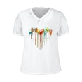 thumbnail image 4 of Birdeem T-Shirt Décontracté à Manches Courtes Col en V Imprimé Mode pour Femmes, 4 of 12
