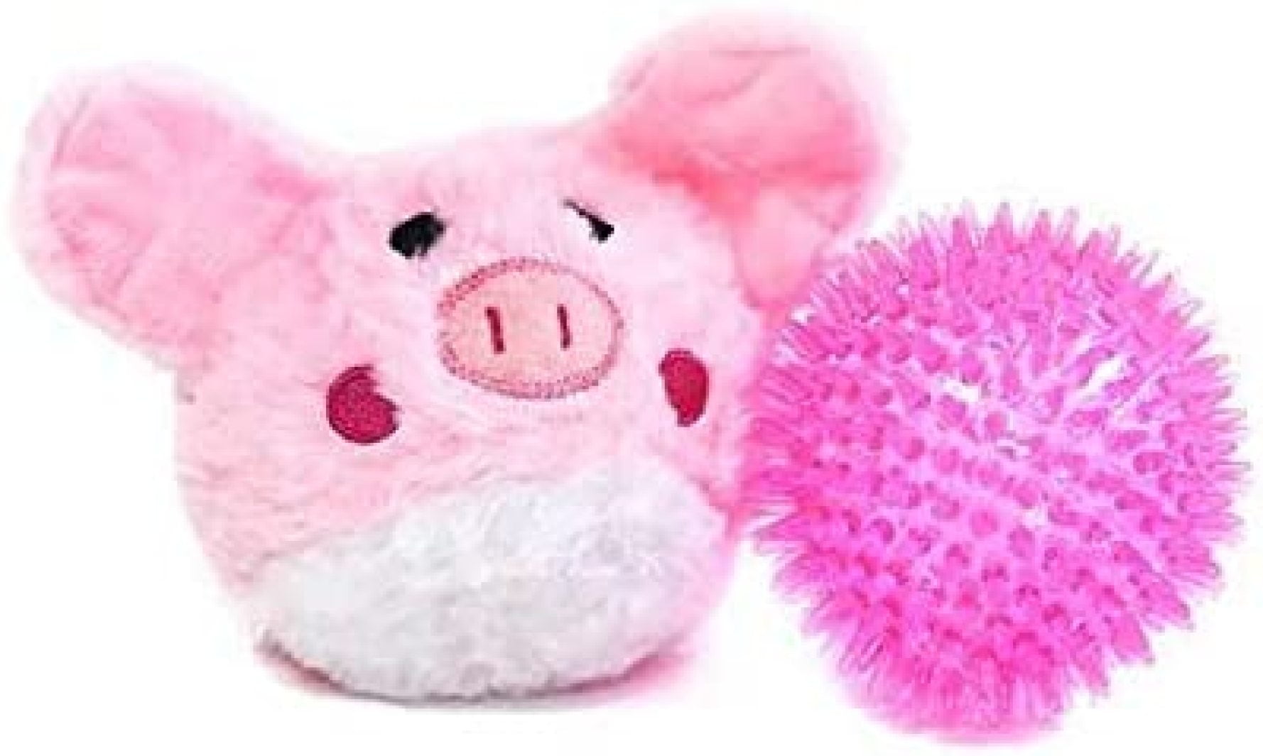 Pricklets Pig Premium Dog Toy Plush Interactive Removable Spiky Ball