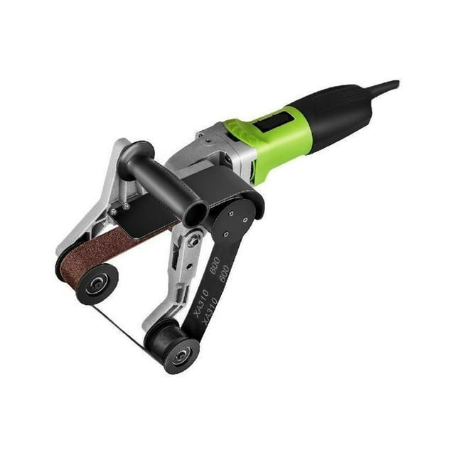 800W Round Pipe Drawing Machine Stainless Steel Cylindrical Pipe Polisher Handheld Tube Polishing Finishing Belt Sander ,Wide Use